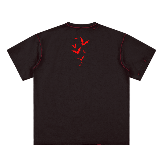 Hand-frayed Reversible T-shirt